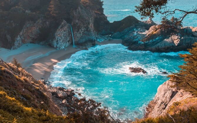Beautiful secluded beach and cove.